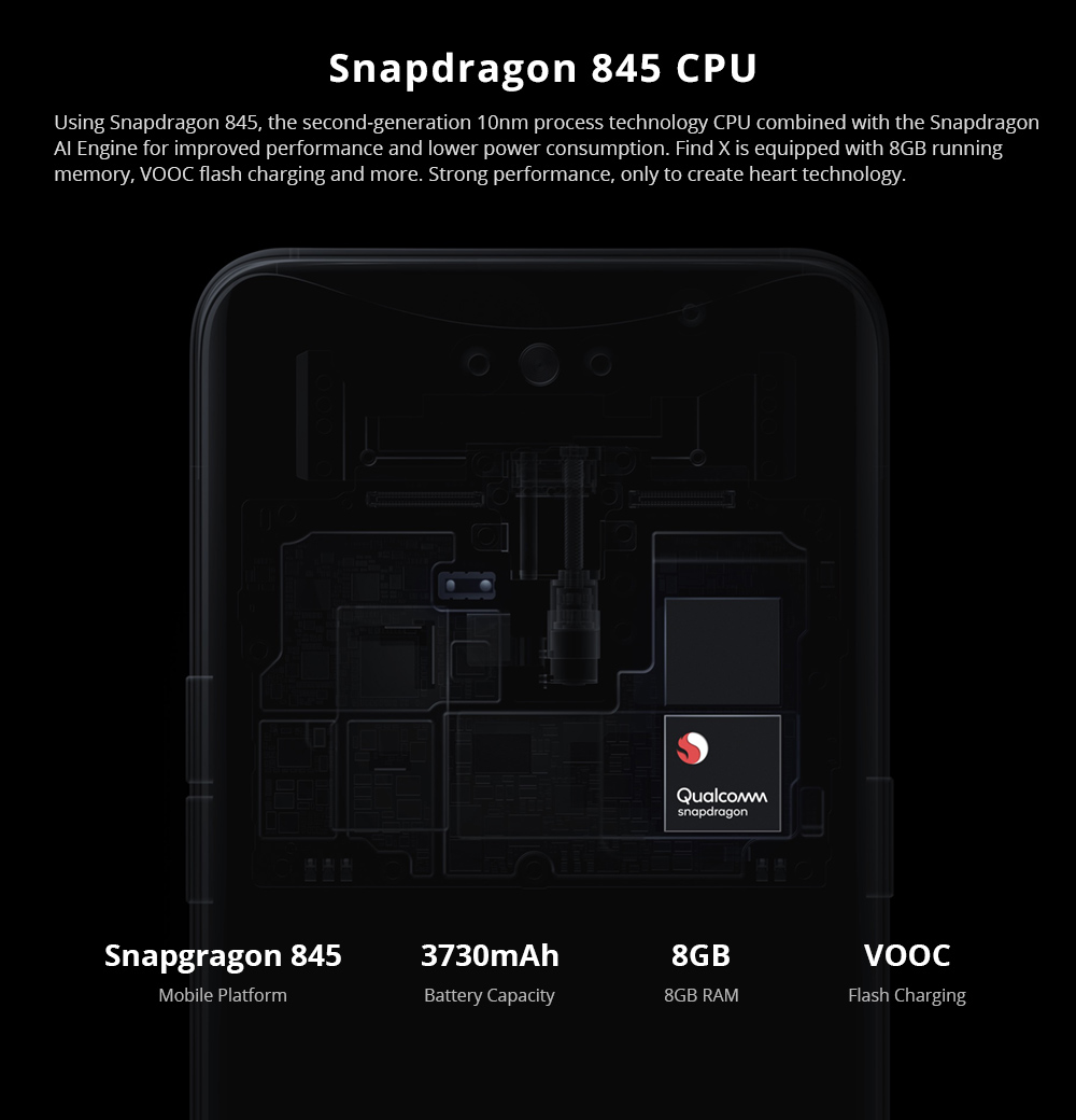 OPPO Find X 6.42 Inch 4G LTE Smartphone Snapdragon 845 8GB 128GB 20.0MP+16.0MP Dual Rear Cameras Android 8.1 Face ID OTG Type-C FHD Screen - Blue