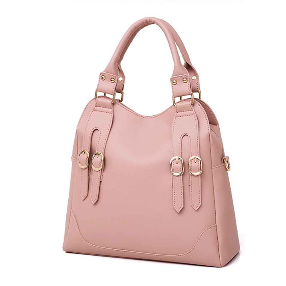 Fashion Toet Purse Satchel Bag PU Leather Women's Handbags - Gray
