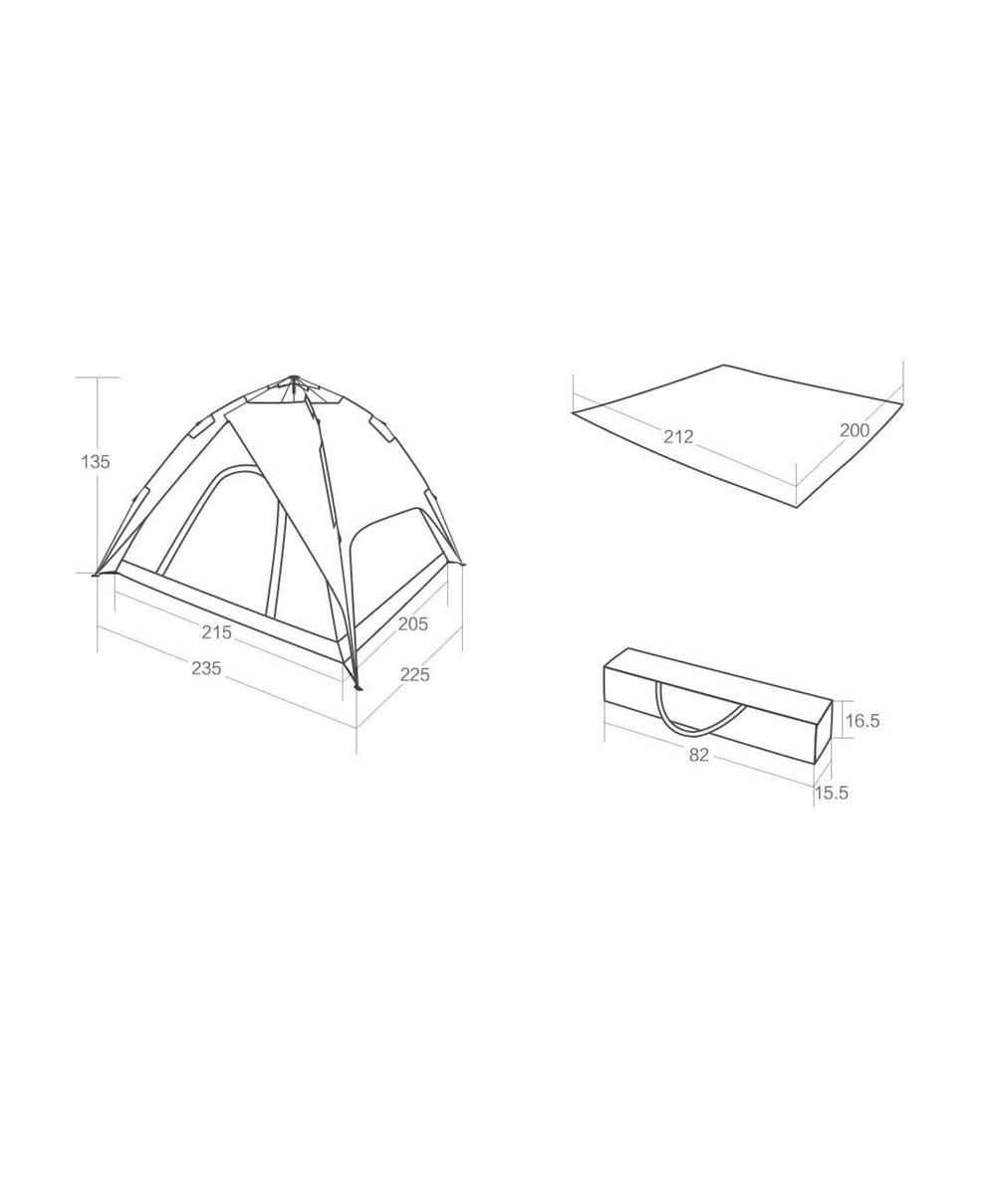 Xiaomi Zaofeng Outdoor Automatic Tent Multifunction Large Space UPF50+ Double Sunscreen Lift Up Easily - Blue + Green