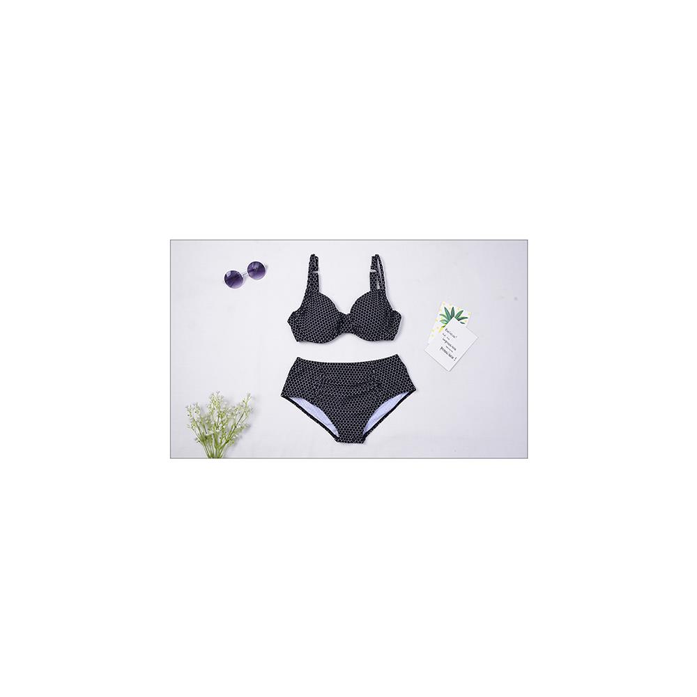 Women Sexy Fashion Comfortable Swimwear Big Size Swimsuit Plus XL - Black