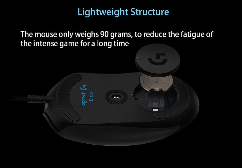 Logitech G403 Wired Gaming Mouse 6 Programmable Keys 12000 DPI - Black