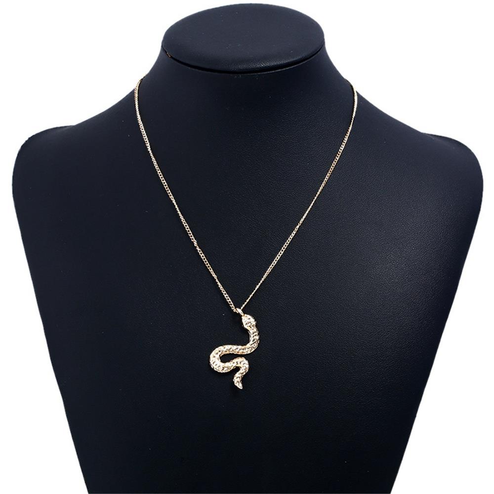 Snake Shape Necklace for Women Pendant Gold