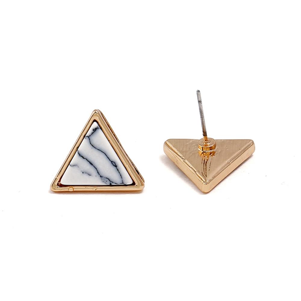 Female Stylish jewelry Triangle Stone Shape Earrings for Women Jewelry - Gold