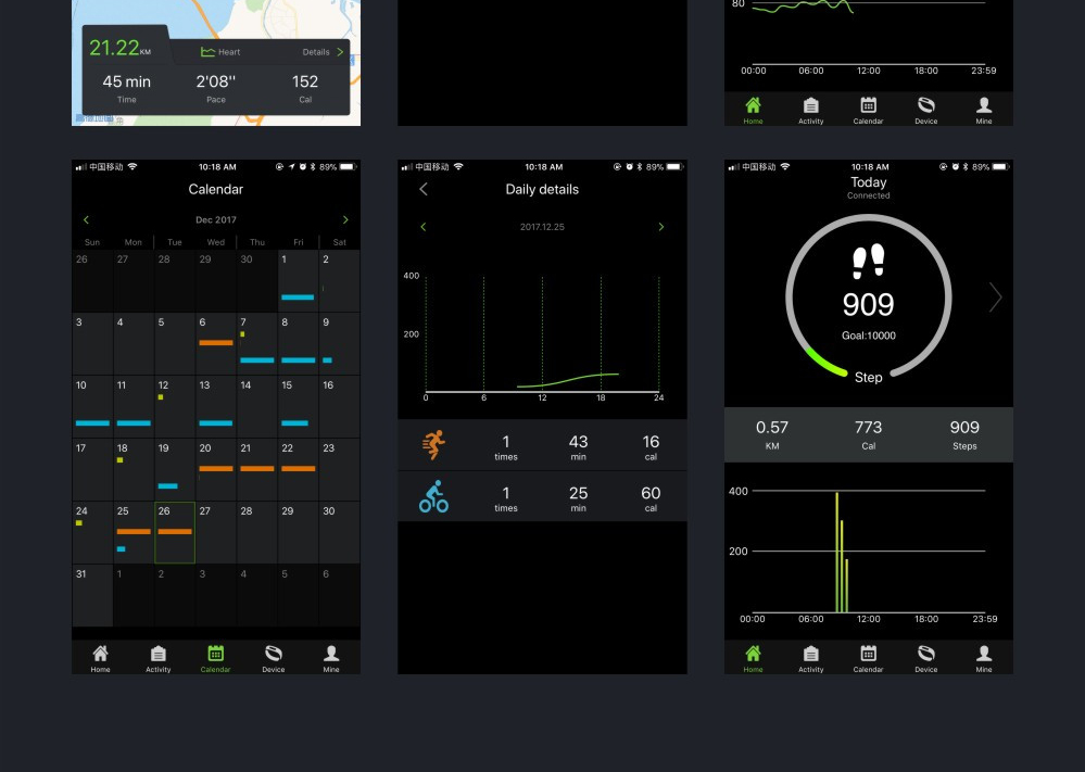 Makibes G03 Plus Smart Bracelet Built-in GPS Color Screen Dynamic Heart Rate Monitor IP68 Water Resistant Bluetooth Compatible With IOS Android - Blue