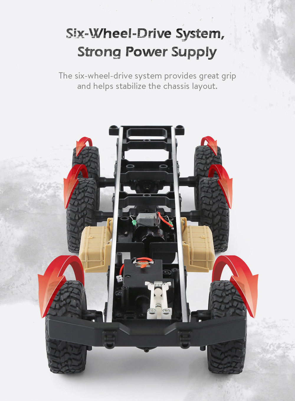 JJRC Q61 Transporter RC Car 2.4G 1:16 4WD Brushed Off-road Military Truck RTR - Navy Blue