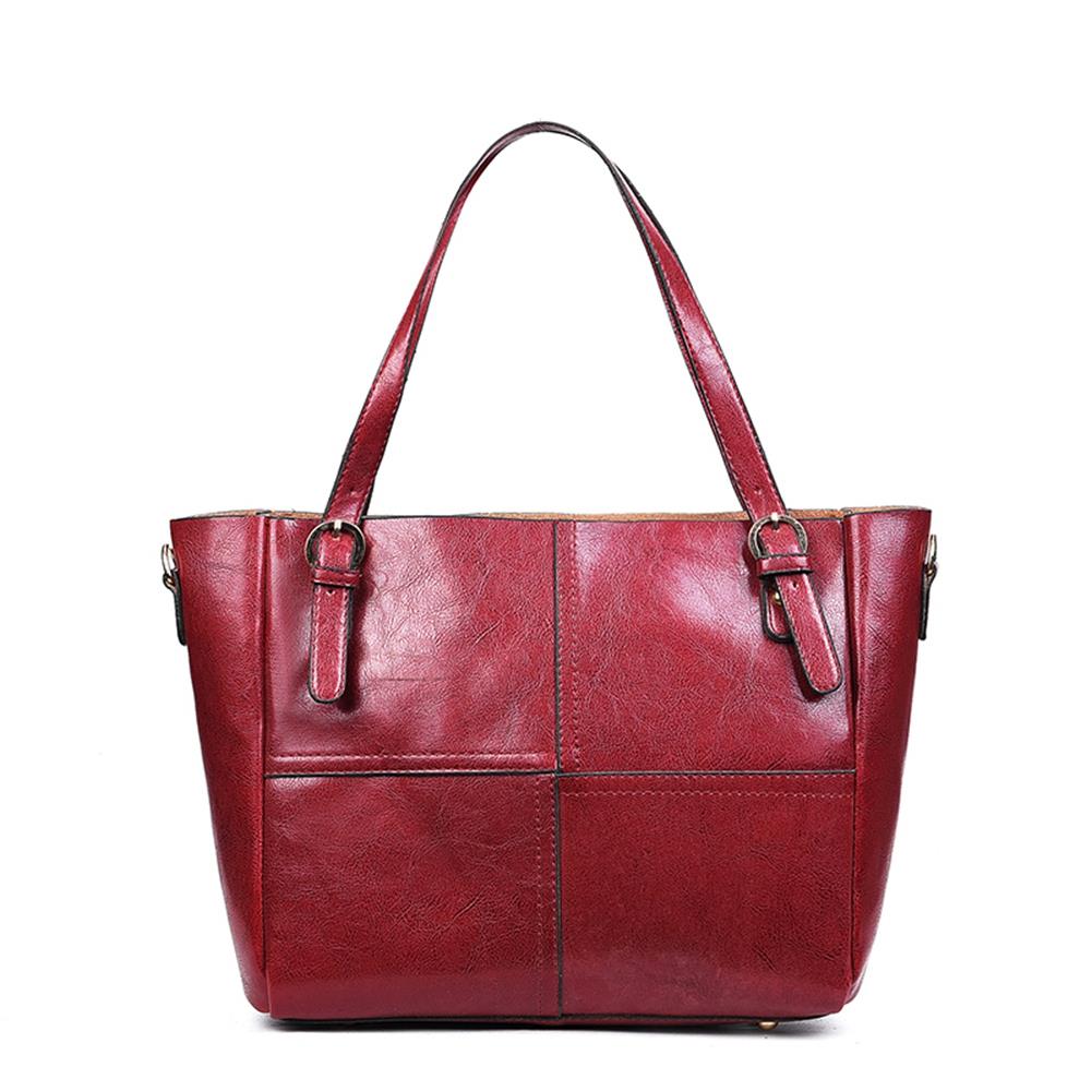 Fashion Tote Purse Satchel Bag PU Leather Women's Handbags - Red