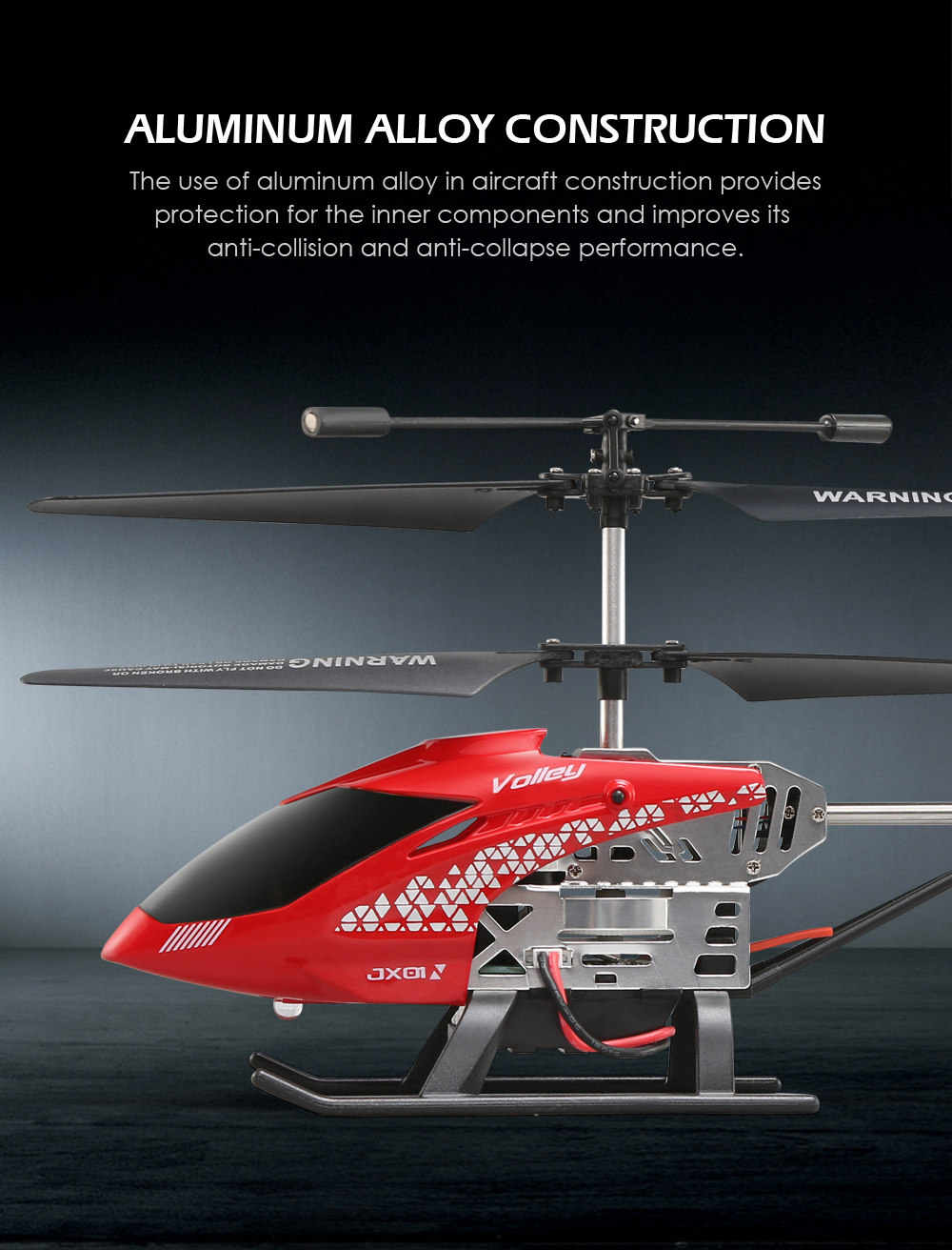 JJRC JX01 DAWN RC Helicopter 2.4G 6-Axis Gyro with Altitude Hold Mode - Red