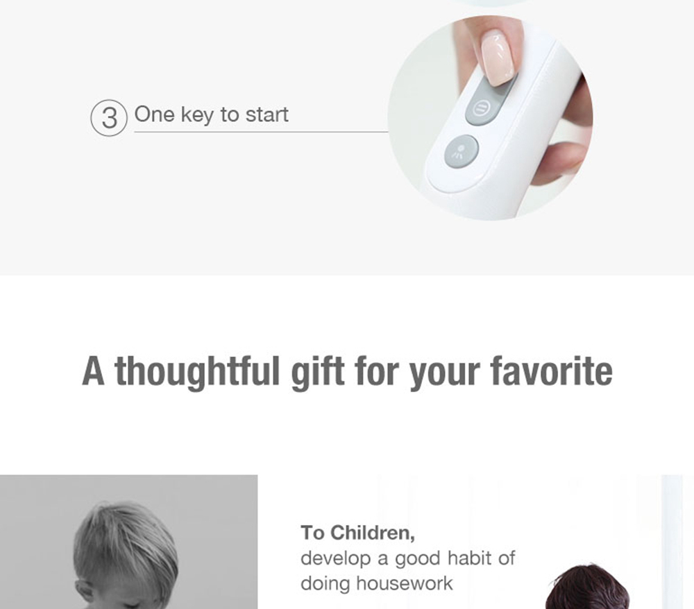 ENLif Cordless Smart Floor Cleaning Robot Wet and Dry Sweeping Robot- White