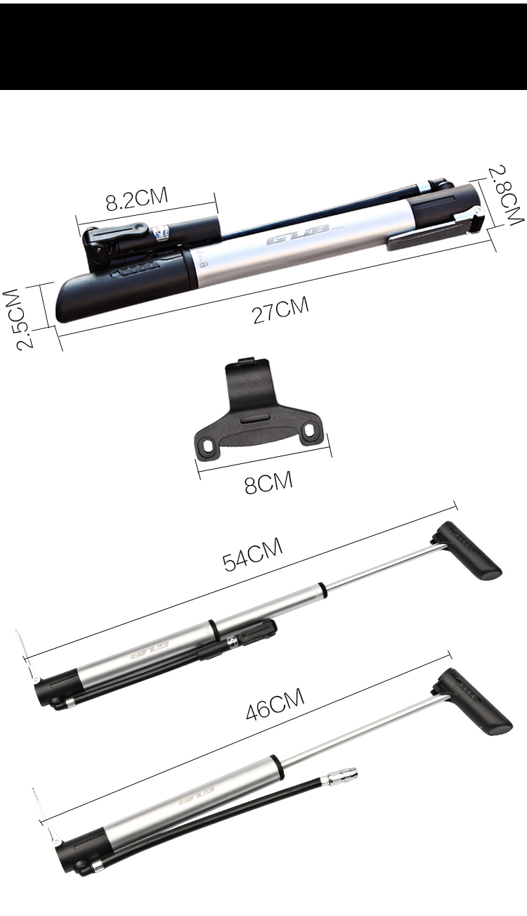 GUB P003 Double Cylinder Version Portable Bicycle Pump