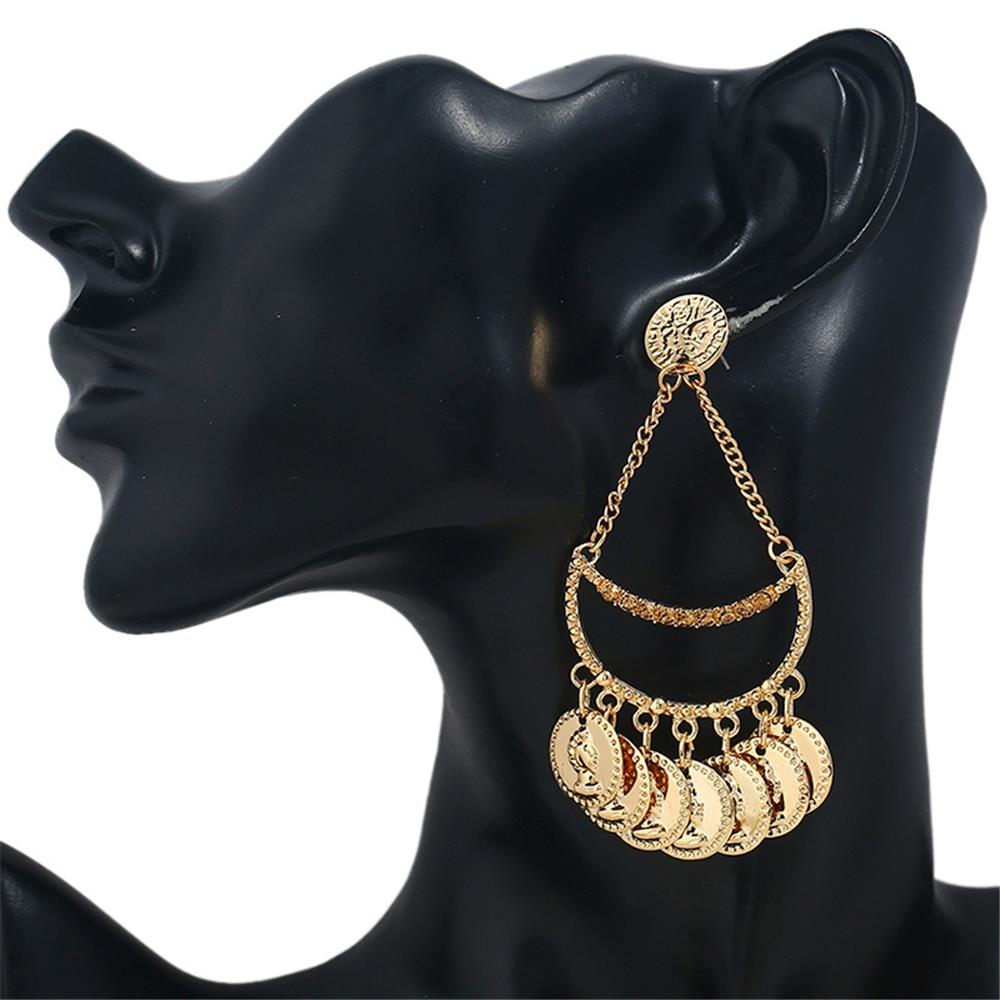 Fashion Beautiful Jewelry Stylish Women's Retro Palace Earrings - Gold