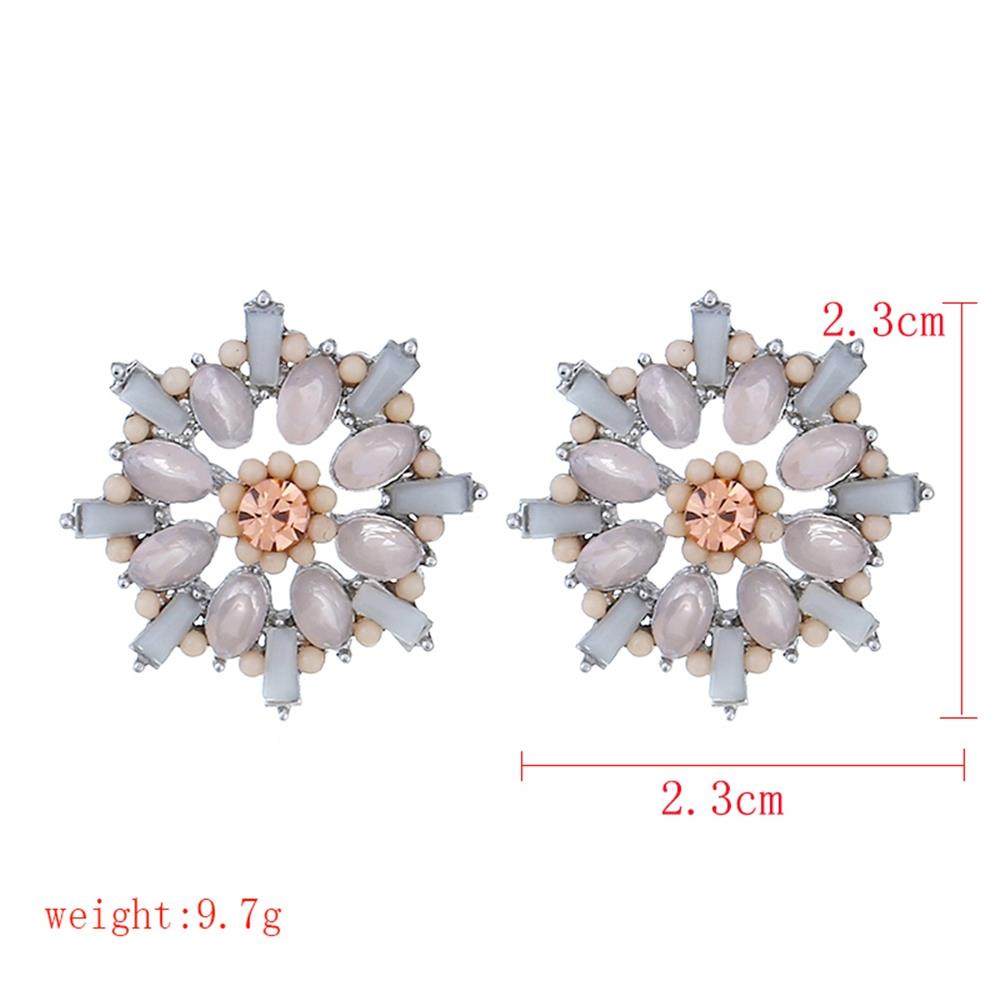 Flower Shape Earrings for Women Jewelry White