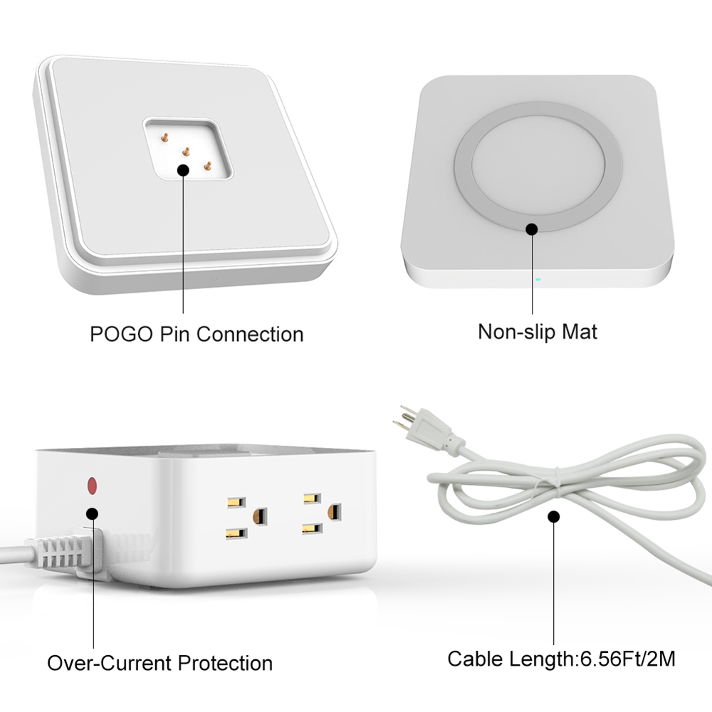 Geekbes Free Cube Wireless Charger Work with Free Cube Ambient light / Power Strip - White