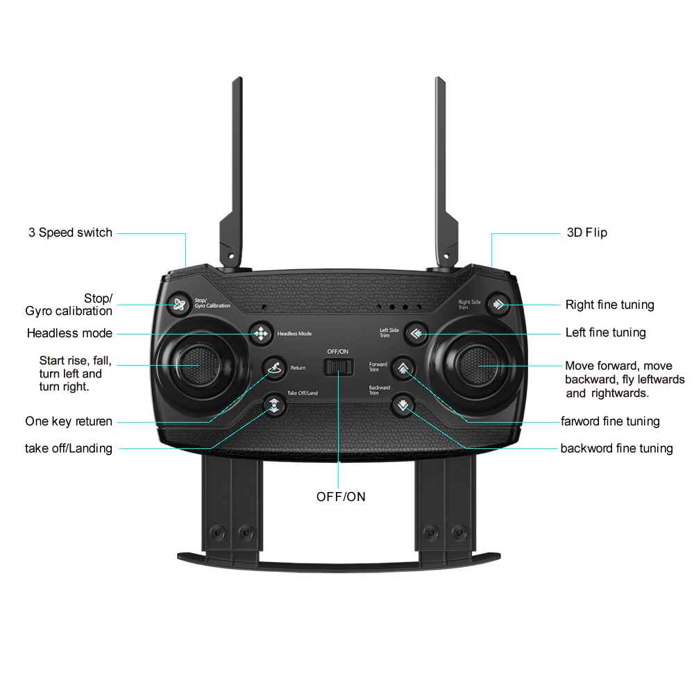 FQ777 FQ40 WiFi FPV RC Quadcopter with Altitude Hold Headless Mode RTF - Black