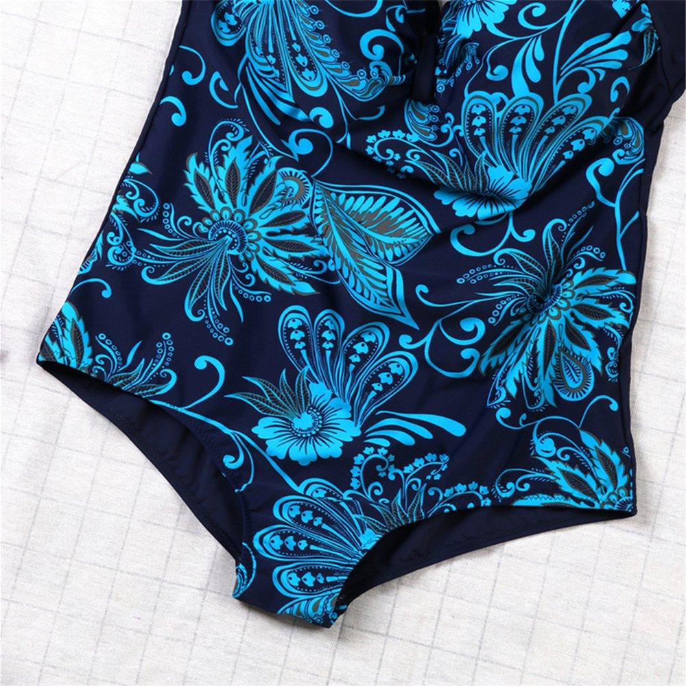 Women Sexy Fashion Comfortable Swimwear Big Size Swimsuit Plus Size 6XL - Blue