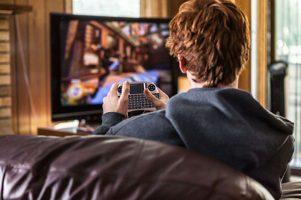 iPazzPort KP-810-21SD French Mini Wireless Keyboard with Touchpad Mouse-Rose Gold