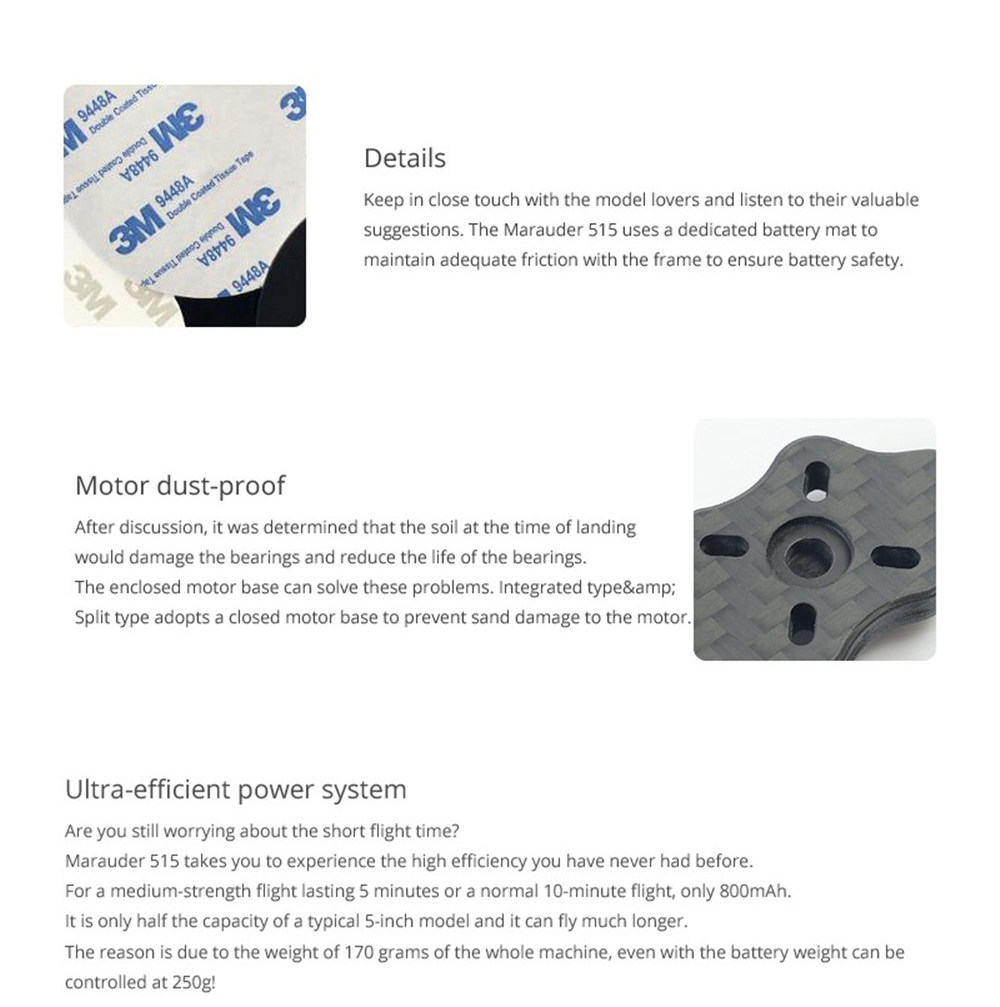 Diatone GT-M515 Normal X Brushless FPV Racing Drone F4M 8K FC OSD 5V BEC 25A 4S ESC with RunCam Camera PNP - Split