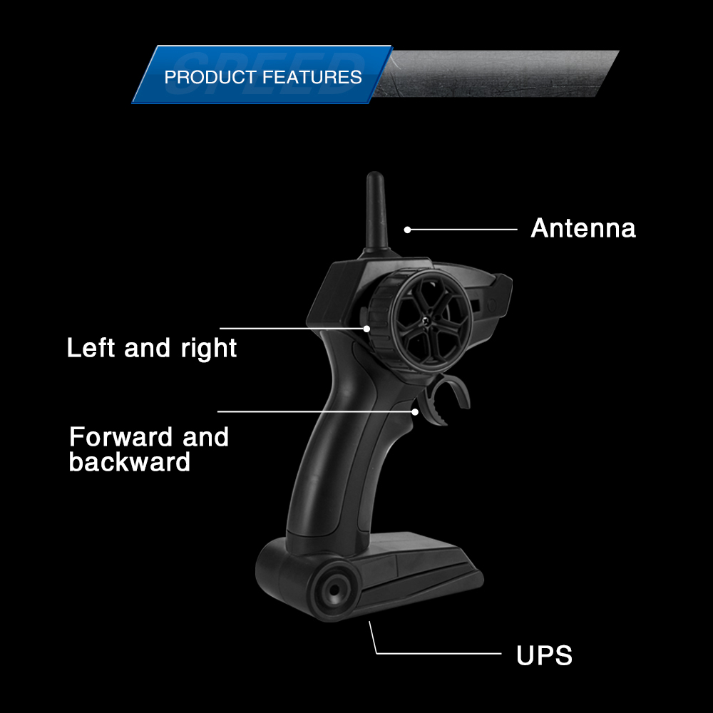 CSRC-22 2.4G 1:16 Drift RC Motorcycle with LED Light RTR - Green