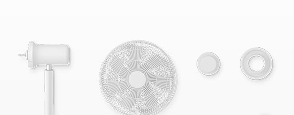Xiaomi Mijia DC Frequency Conversion Floor Fan AI Voice Control 120 Degree Oscillating Fan APP100 Speed Settings - White