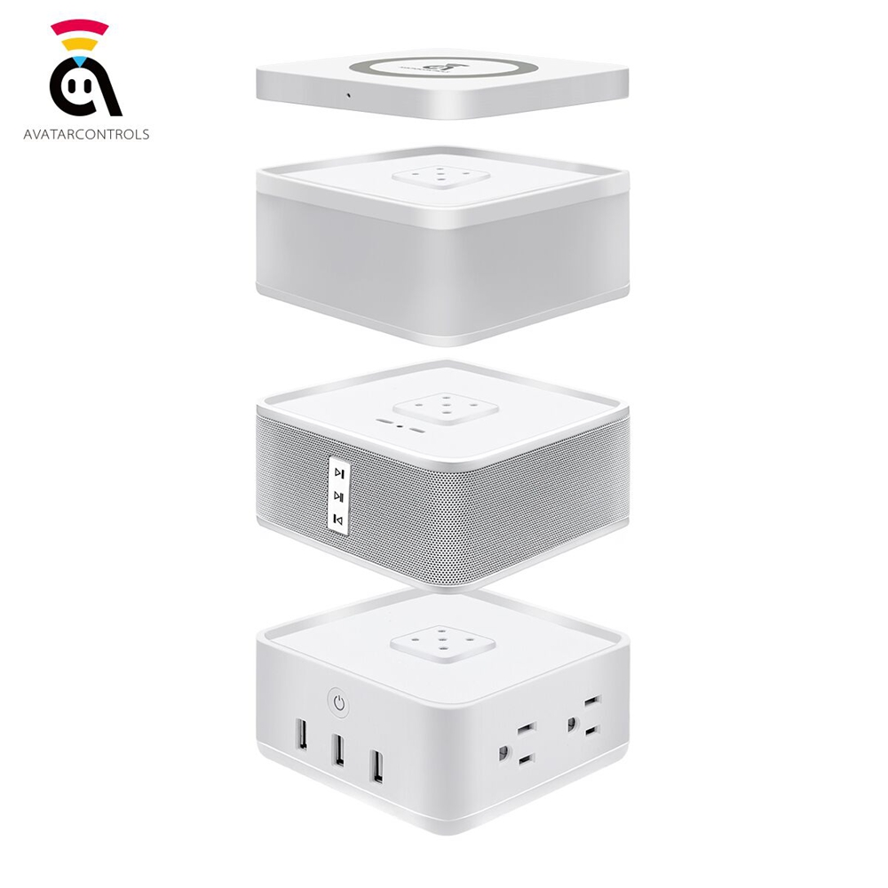 Geekbes Free Cube Gesture Induction Ambiance LED Light Work with Free Cube Power Strip / Wireless Charger - White