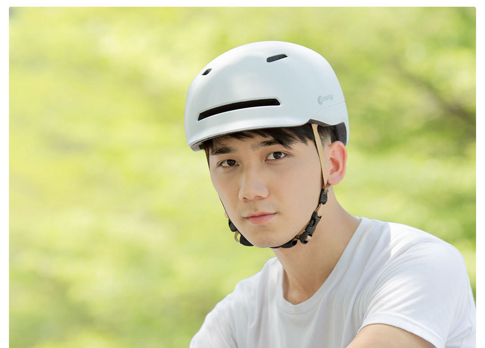 Xiaomi Smart4u SH50 Bicycle Smart Flash Helmet Automatic Light Perception Warning Light Long Battery Life IPX4 Waterproof Size L - Black