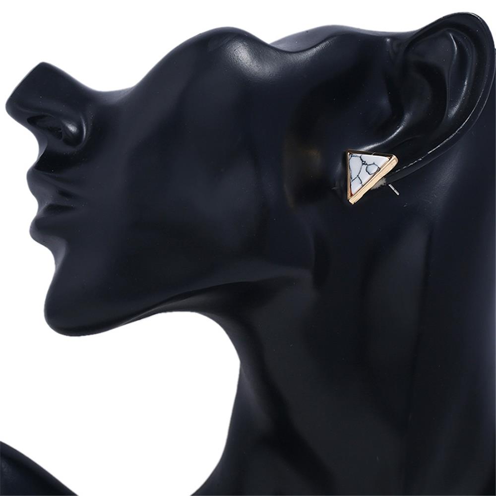 Female Stylish jewelry Triangle Stone Shape Earrings for Women Jewelry - Gold