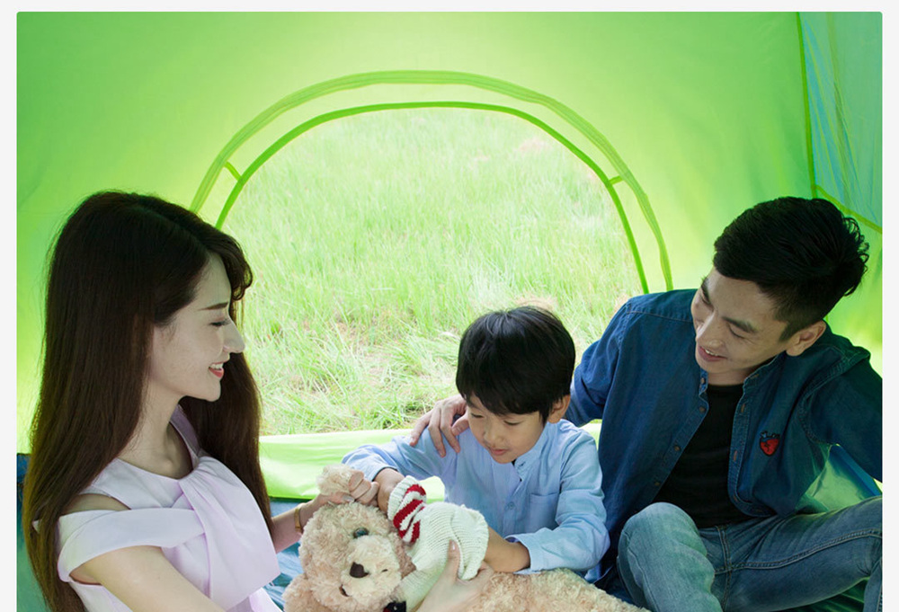 Xiaomi Zaofeng Outdoor Automatic Tent Multifunction Large Space UPF50+ Double Sunscreen Lift Up Easily - Blue + Green