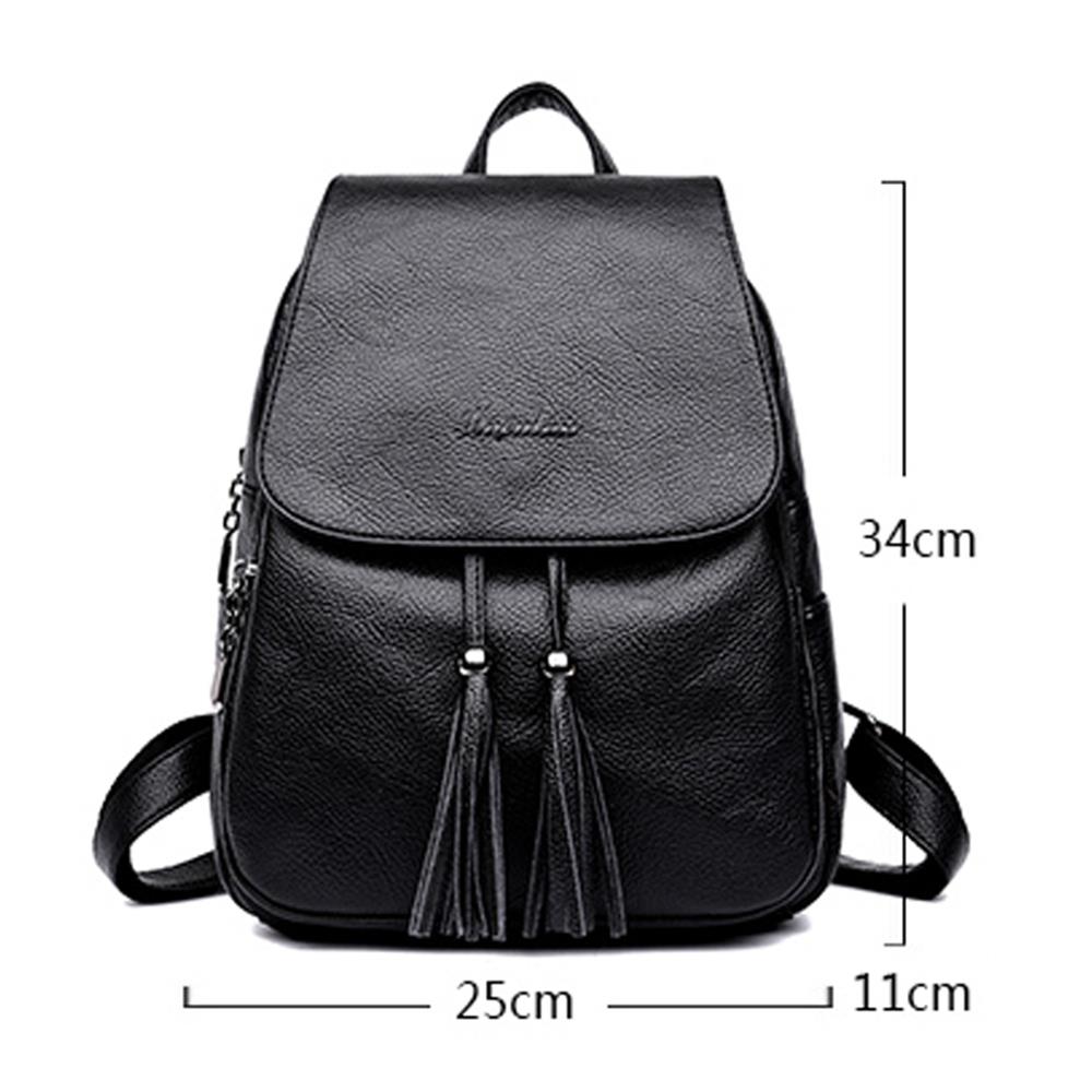 Fashion Women Backpack for Teenage Girls Female School Shoulder Bag Casual Rucksack Travel Daypack-Brown