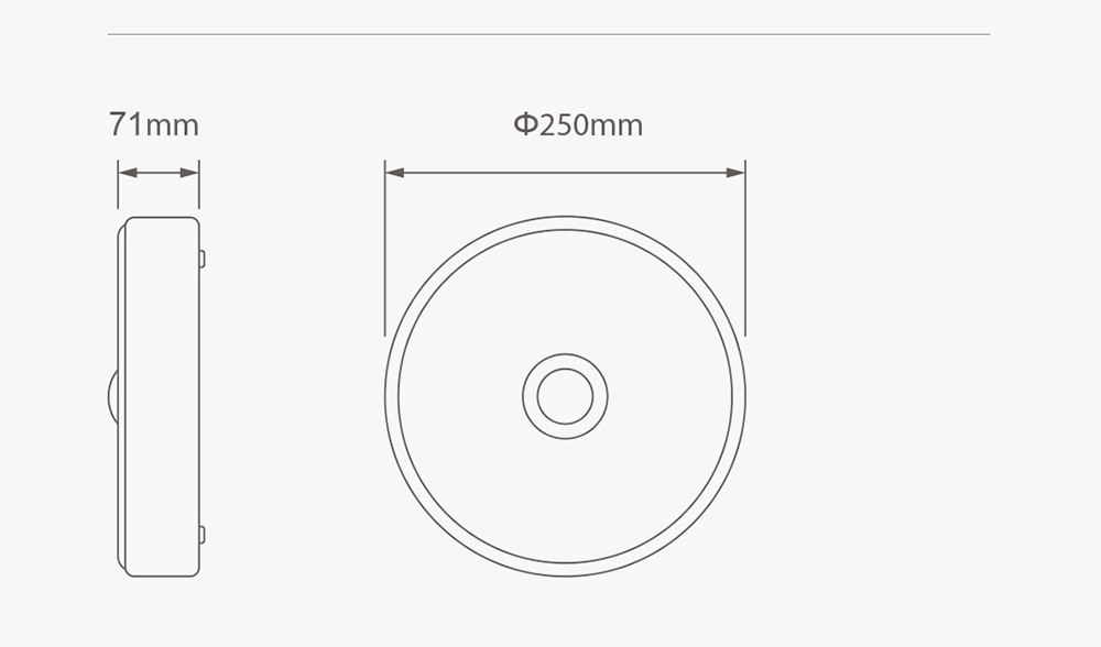 Xiaomi Mijia Yeelight LED Ceiling Light Mini 5700K Built-in Dual Sensors Control Ra90 CRI Anti-mosquito Design - White