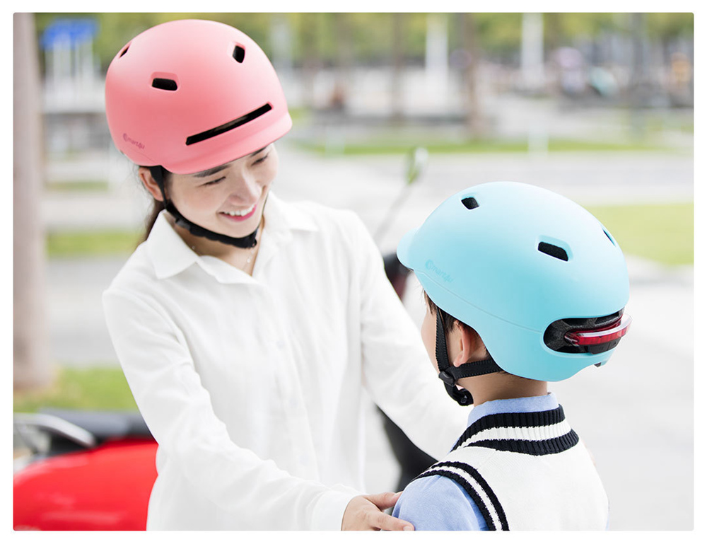 Xiaomi Smart4u SH50 Bicycle Smart Flash Helmet Automatic Light Perception Warning Light Long Battery Life IPX4 Waterproof Size L - Black