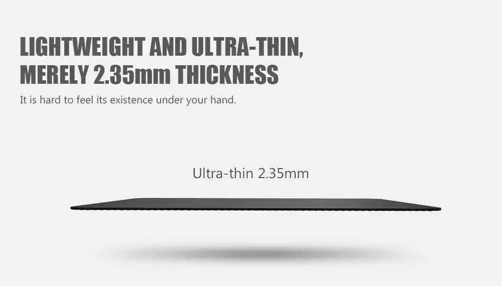 Xiaomi MIIIW E-sports Mouse Pad Competitive Level PC Surface Suction Cup Rubber Bottom Stable And Non-slip Semi-rigid Substrate 2.35MM Thickness - Black