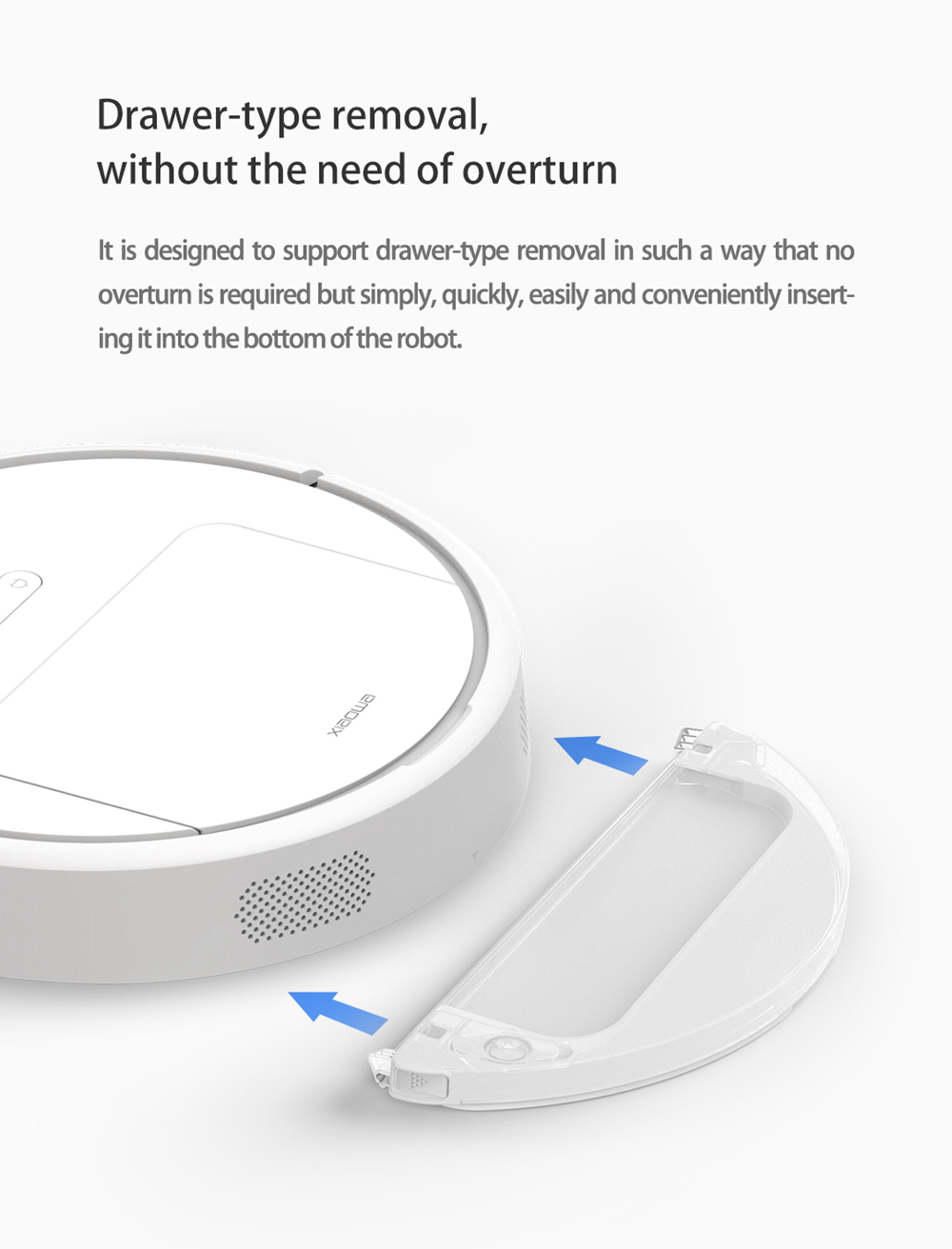 [HK Stock][International Version]Xiaomi Roborock Xiaowa E20 Vacuum Cleaner 2600mA Battery 1800Pa Suction 640ml Large Dust Box Autonomous Planning Edition Works With Amazon Alexa - White