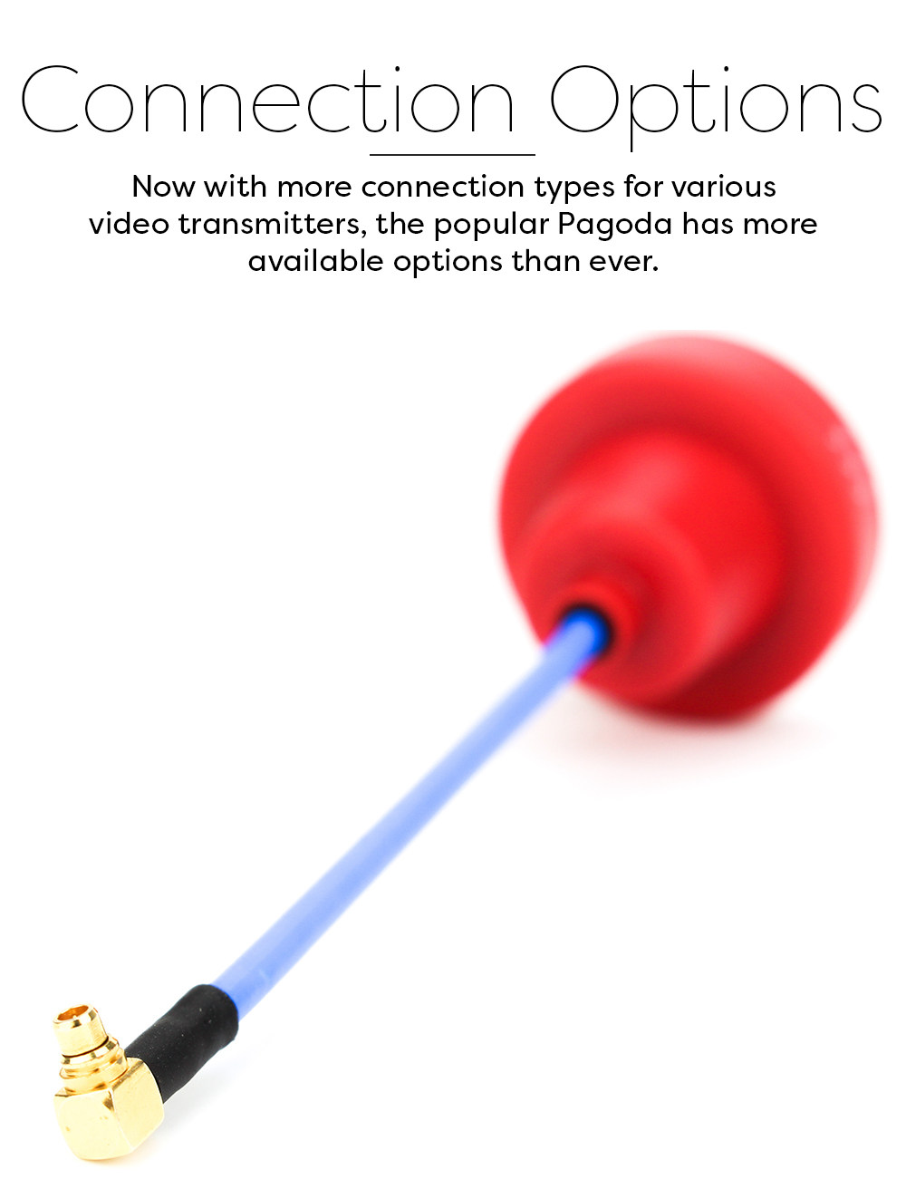 Emax Pagoda 3B 5.8G 30mm FPV VTX Antenna RHCP SMA Male - Red