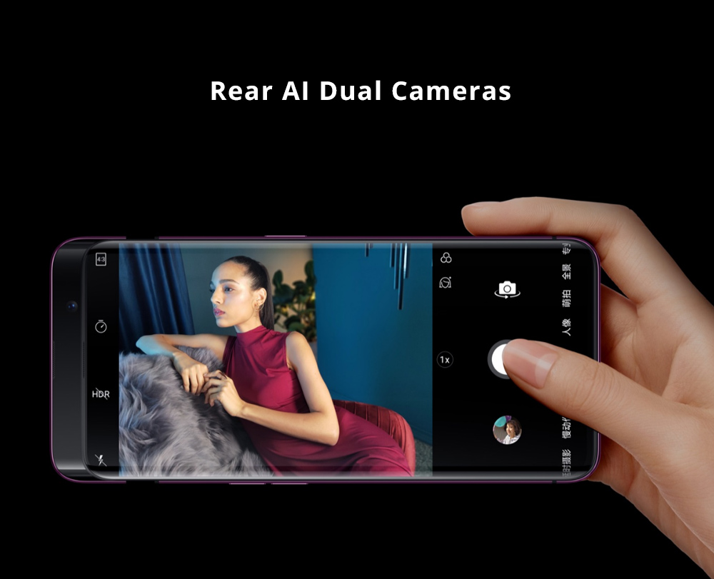 OPPO Find X 6.42 Inch 4G LTE Smartphone Snapdragon 845 8GB 128GB 20.0MP+16.0MP Dual Rear Cameras Android 8.1 Face ID OTG Type-C FHD Screen - Blue