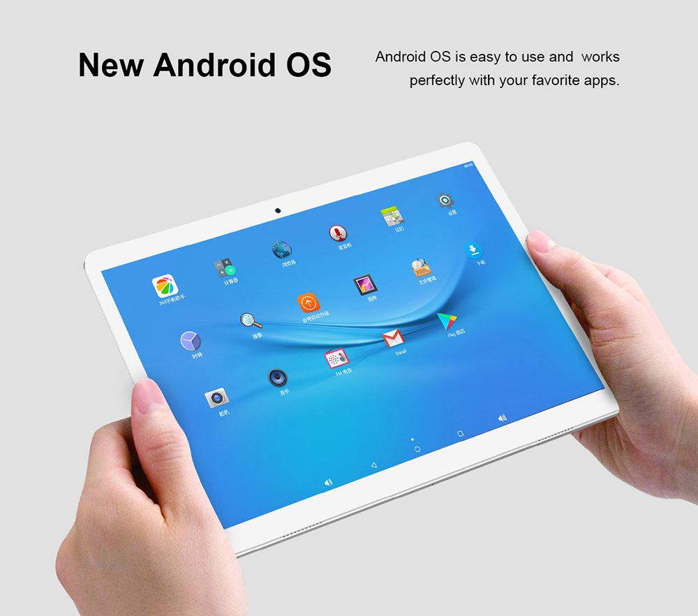 Teclast A10H Tablet PC MT8163 Quad Core 10.1" IPS 1280*800 2GB RAM 16GB ROM Built-in GPS Android 7.0 - White+Silver