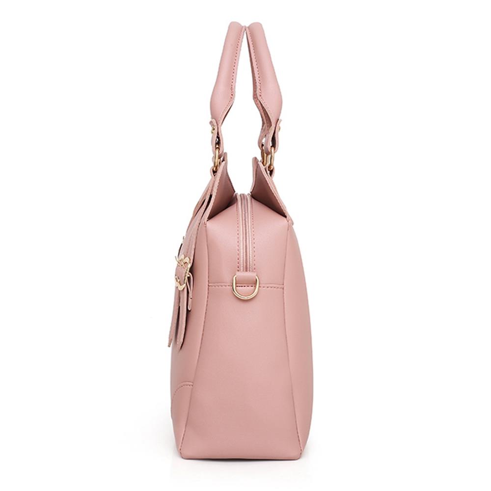 Fashion Toet Purse Satchel Bag PU Leather Women's Handbags - Gray