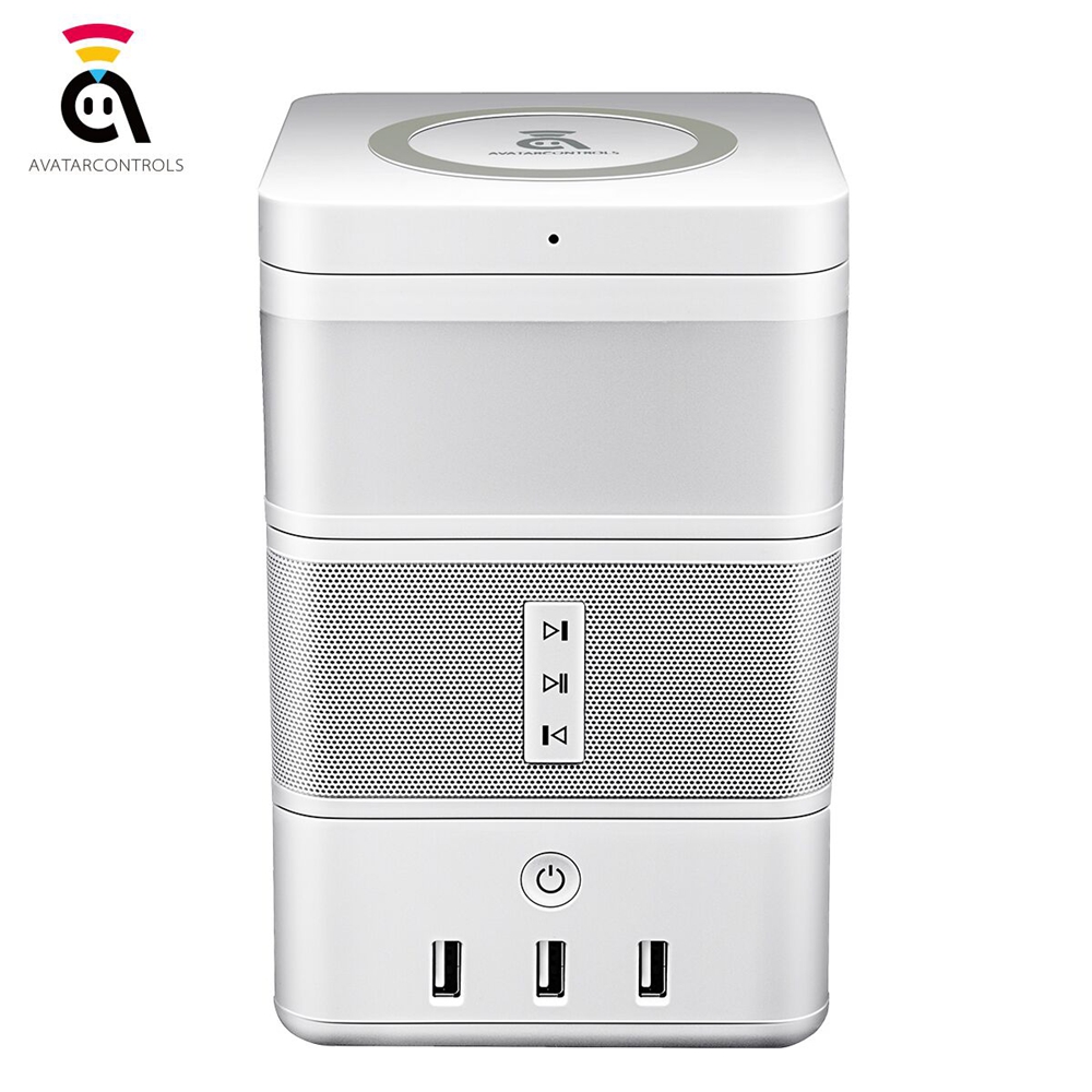Geekbes Free Cube Gesture Induction Ambiance LED Light Work with Free Cube Power Strip / Wireless Charger - White