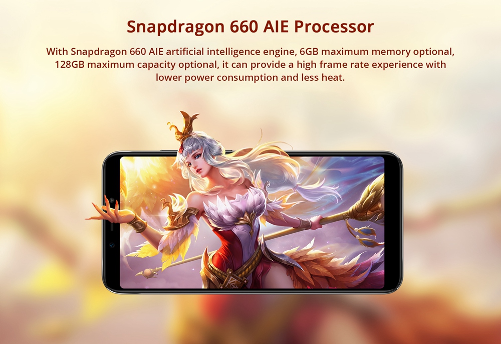 [HK Stock][Official Global Version]Xiaomi Mi A2 5.99 Inch Full Screen 4G LTE Smartphone Snapdragon 660 4GB 32GB 20.0MP+12.0MP Dual Rear Cameras Android 8.1 Touch ID OTG Type-C - Gold