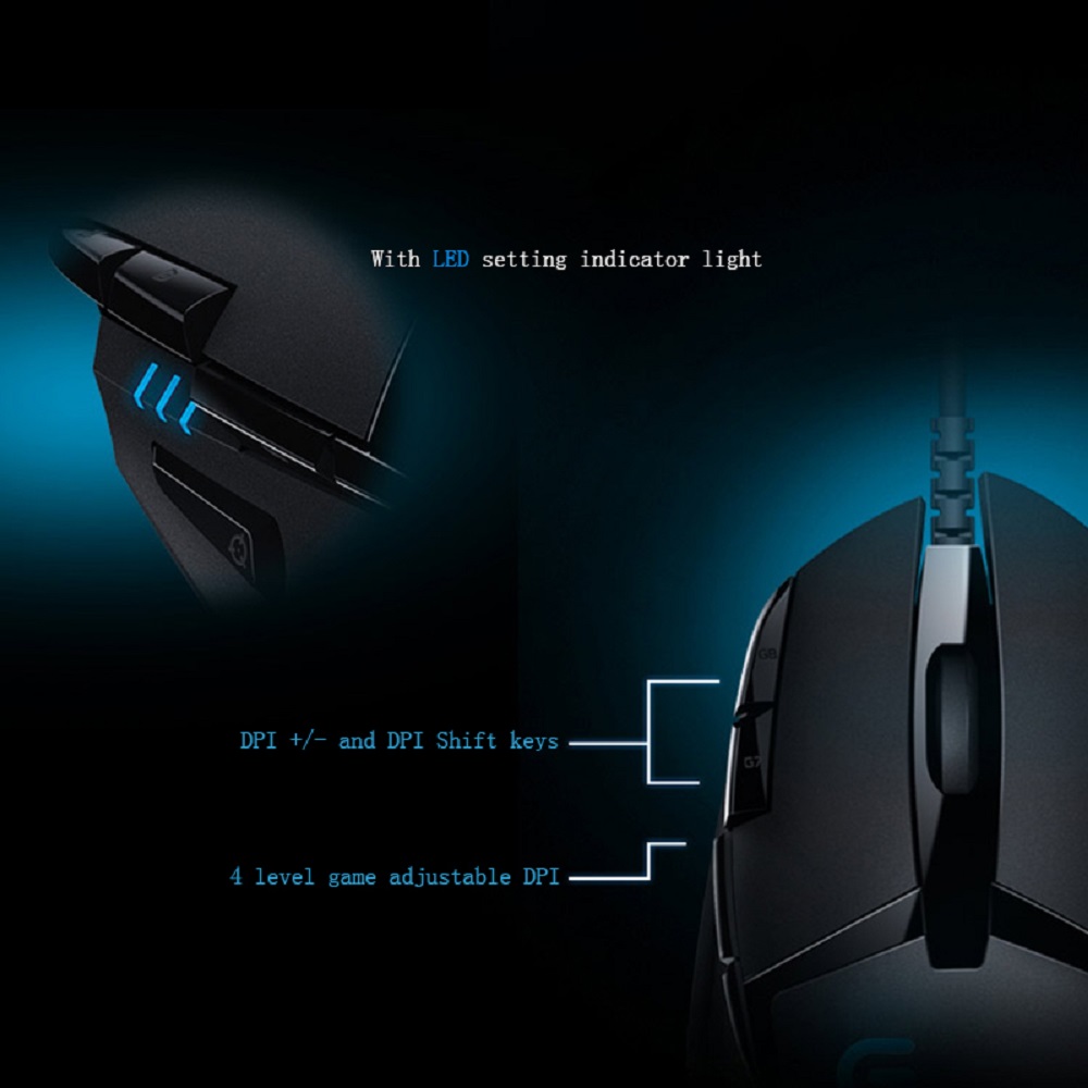 Logitech G402 Hyperion Fury Fps Gaming Mouse Black