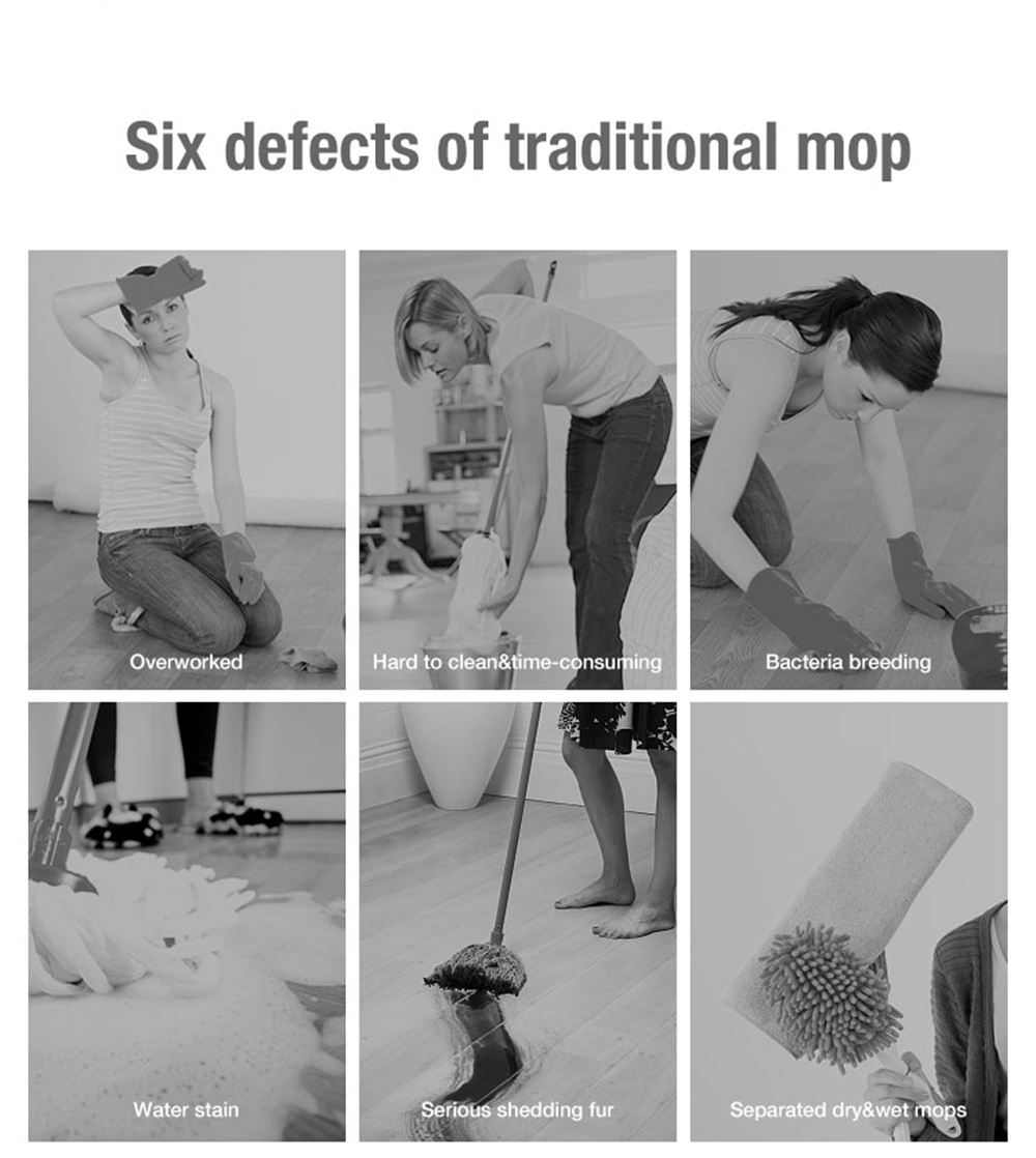 ENLif Cordless Smart Floor Cleaning Robot Wet and Dry Sweeping Robot- White