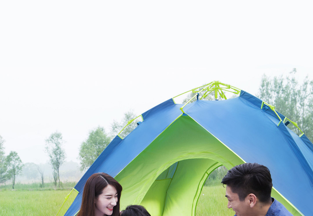 Xiaomi Zaofeng Outdoor Automatic Tent Multifunction Large Space UPF50+ Double Sunscreen Lift Up Easily - Blue + Green