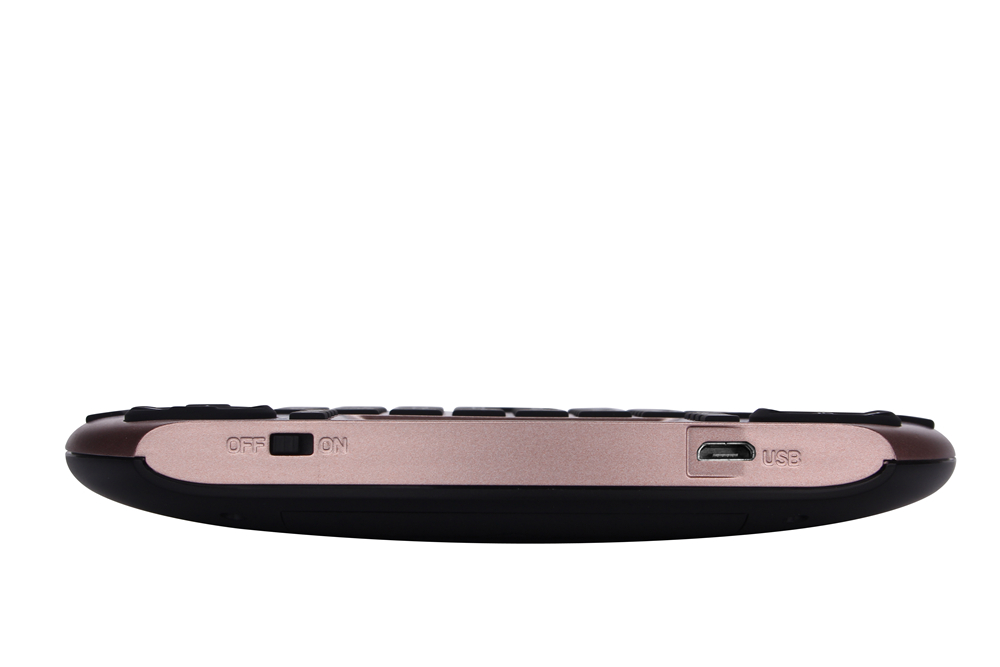 iPazzPort KP-810-21SD French Mini Wireless Keyboard with Touchpad Mouse-Rose Gold