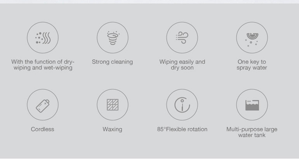 ENLif Cordless Smart Floor Cleaning Robot Wet and Dry Sweeping Robot- White