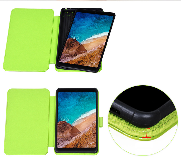 Protective Leather Case with Printing Cover Kickstand Armband Function for Xiaomi Mi Pad 4 8 Inches Tablet PC - Black