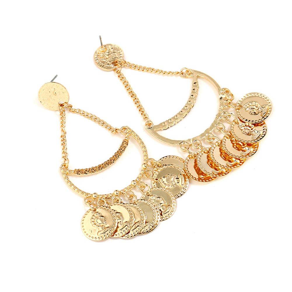 Fashion Beautiful Jewelry Stylish Women's Retro Palace Earrings - Gold
