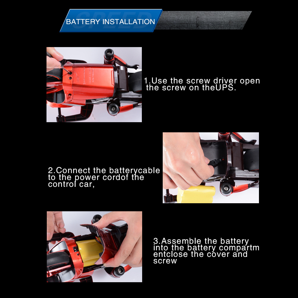 CSRC-22 2.4G 1:16 Drift RC Motorcycle with LED Light RTR - Green