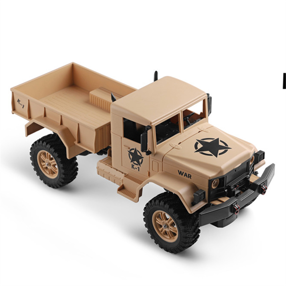 Wltoys 124301 2.4G 1:12 4WD 390 Bruhed Off-road RC Car 4.5kg Load Military Truck RTR - Khaki