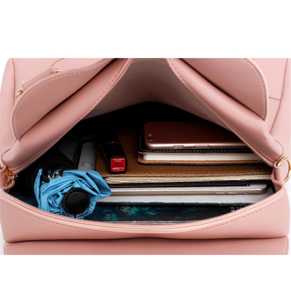 Fashion Toet Purse Satchel Bag PU Leather Women's Handbags - Gray