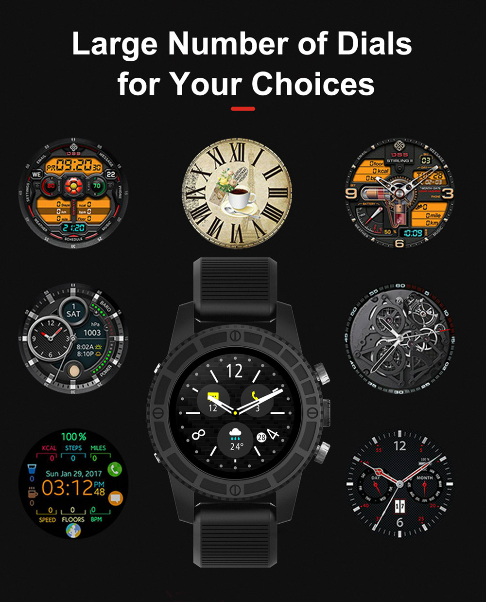 Makibes MK01 4G Smartwatch Phone Android 7.0 MTK6737
