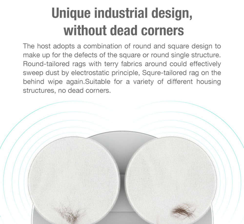 ENLif Cordless Smart Floor Cleaning Robot Wet and Dry Sweeping Robot- White