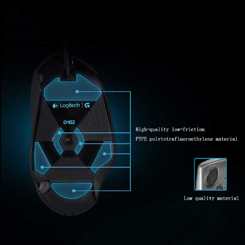 Logitech G402 Hyperion Fury FPS Wired Gaming Mouse 8 Programmable Keys 4000DPI - Black